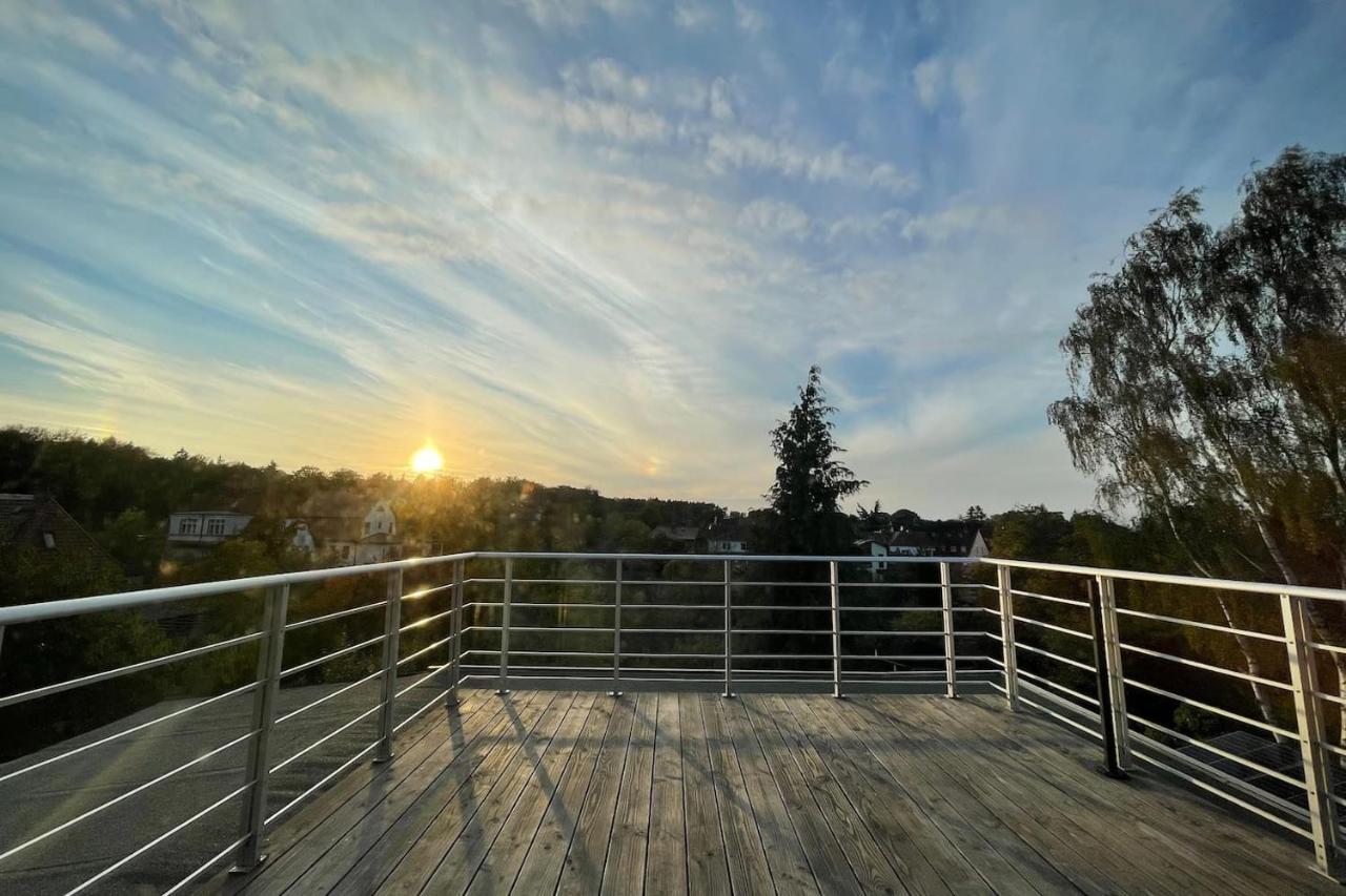 Weitblick-Loft Mit Terrasse Apartment Rostock Bagian luar foto