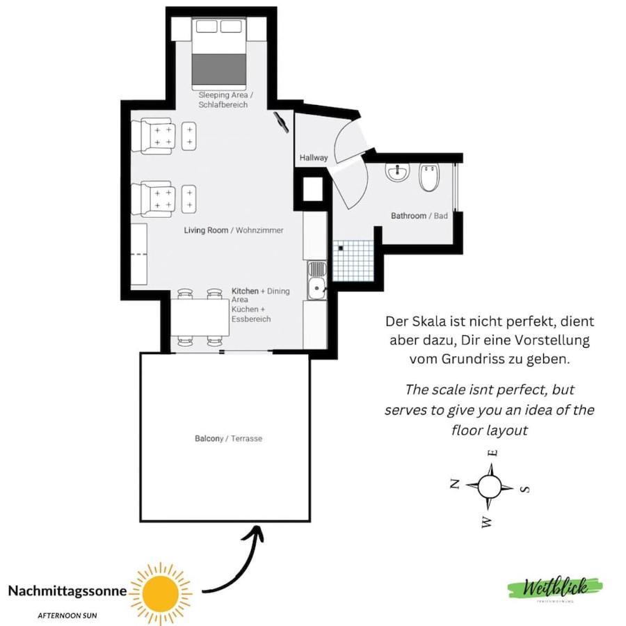 Weitblick-Loft Mit Terrasse Apartment Rostock Bagian luar foto