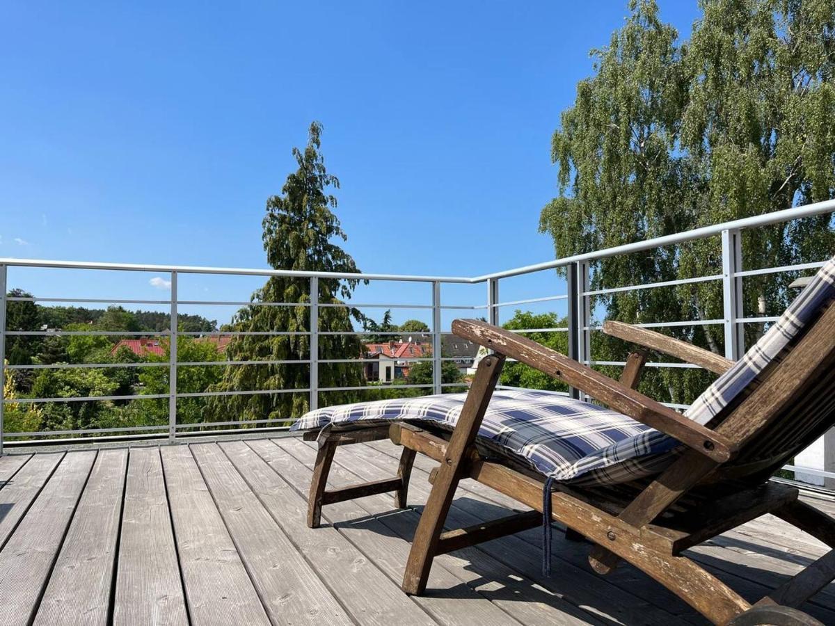Weitblick-Loft Mit Terrasse Apartment Rostock Bagian luar foto